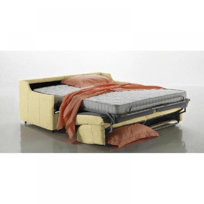 Canapé convertible LUNA 100 cm - ouverture express - matelas 16 cm - tissu façon cuir gris graphite_2