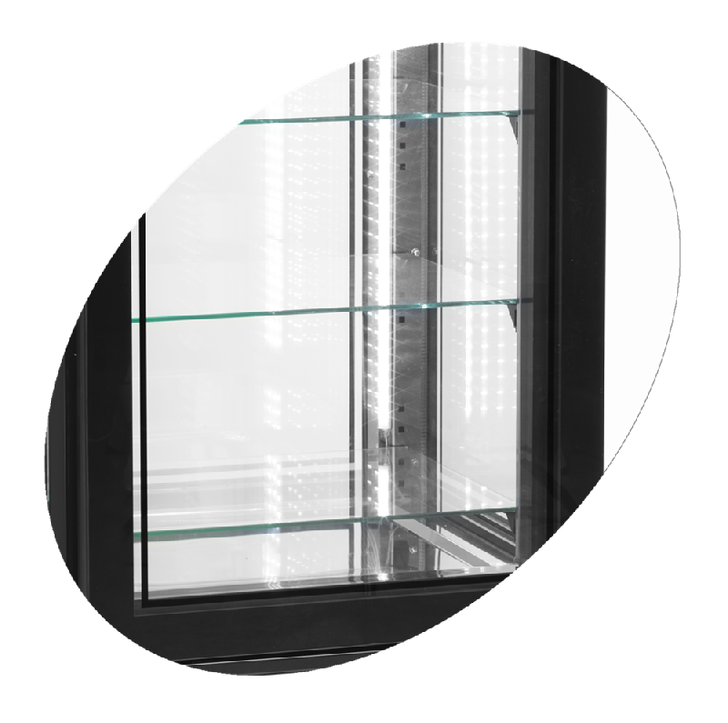 Armoire vitrée réfrigérée (froid négatif) 248 L | Tefcold - UPD400-F_2