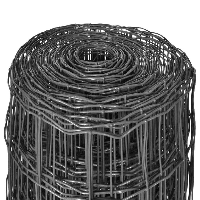 Vidaxl clôture euro acier 25 x 0,8 m gris 142514_2