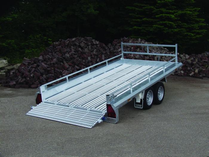 Remorque porte-engins Hapert - 3,5T - 3,5m - 2 essieux - Modèle PORTE ENGIN H MULTI 350x160 cm_2