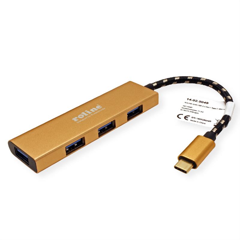 ROLINE GOLD Hub USB 3.2 Gen 1, 4 ports, prise type C_2
