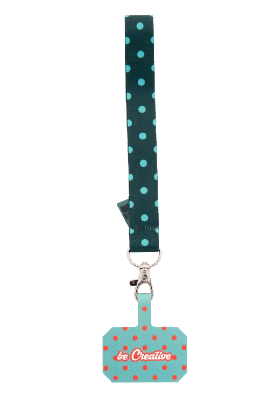 Bracelet personnalisable en RPET - avec mousqueton en métal et pochette téléphone imprimée_2