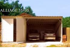 Abri de stockage alliage 55 / structure en acier / toiture en bacacier / bardage en bacacier / avec fondation / 5 x 5.36 x 2.70 m_2