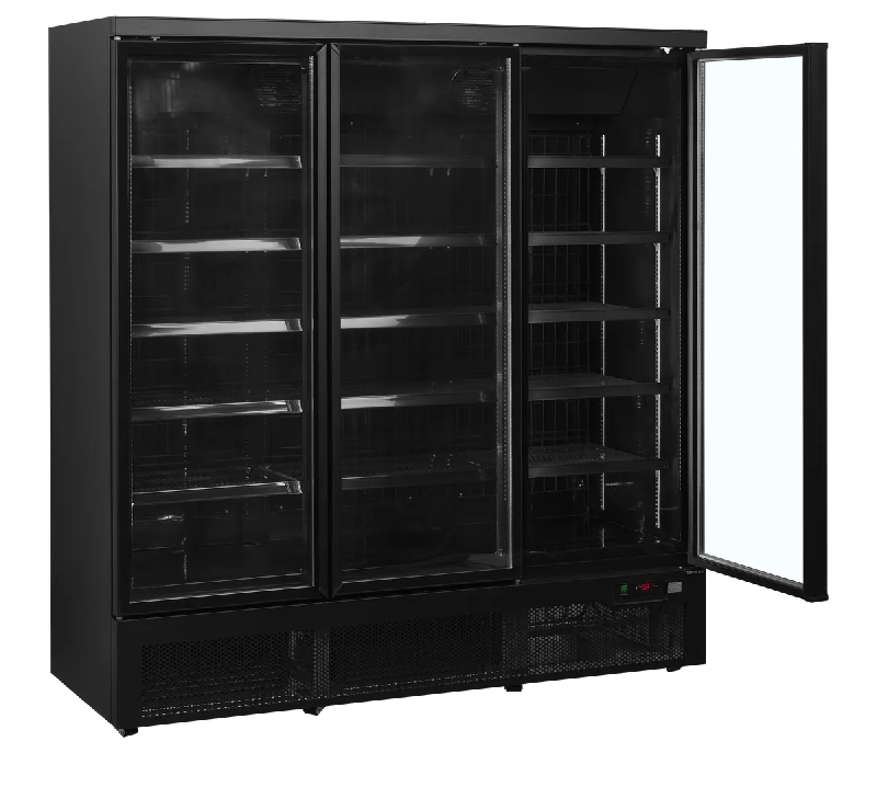 Congélateur vertical vitré Atom Maxi F3DBB (1563 / 1090L) Noir TEFCOLD_2
