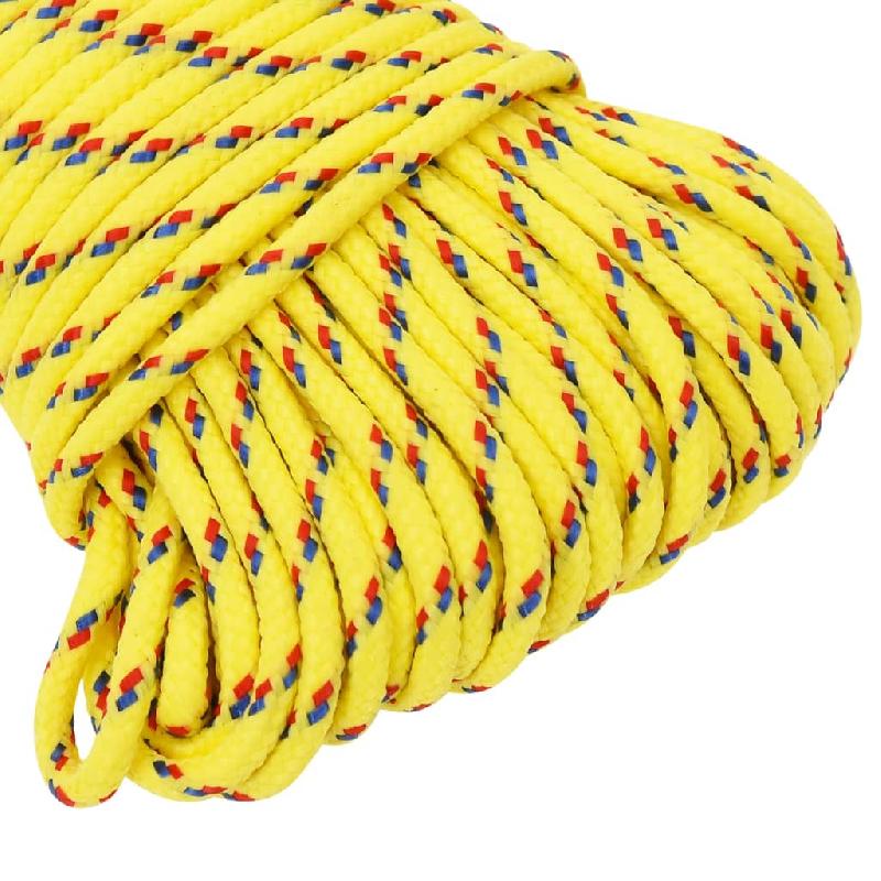 Vidaxl corde de bateau jaune 3 mm 50 m polypropylène 152588_2