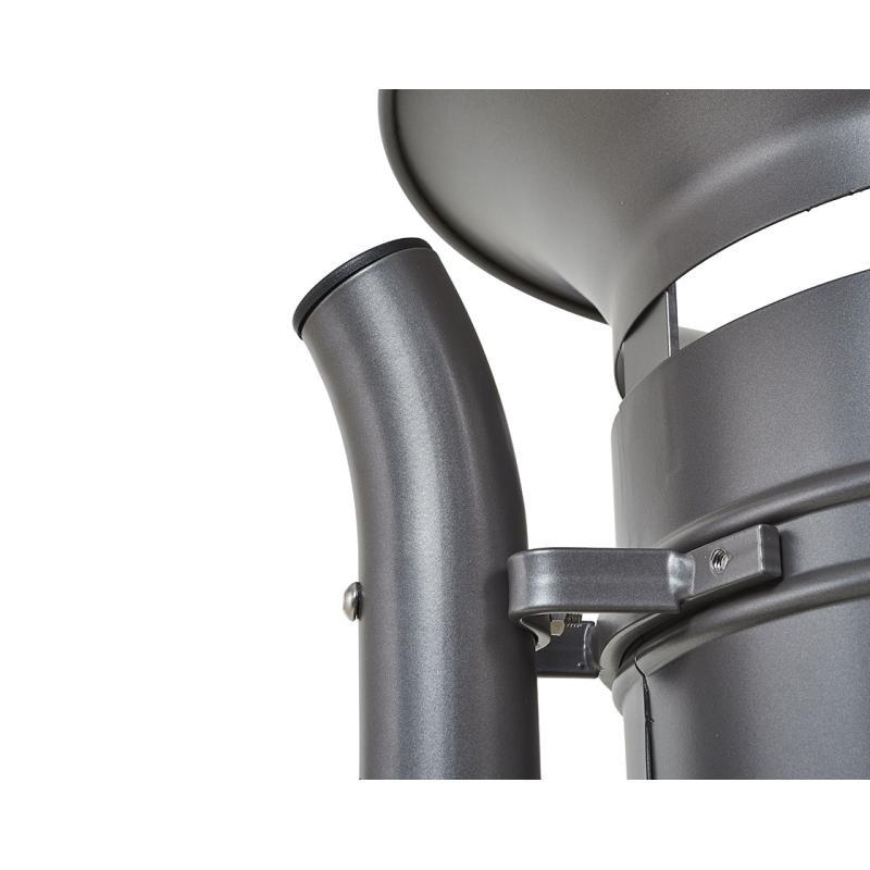 Corbeille publique Vanoise - 40 litres - Réf : 208203.Gpro - acier avec pied latéral à scellement direct_2
