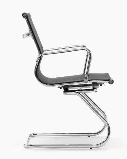 Lot de 2 fauteuils de réunion ARIANE - Résille haute résistance - Piètement luge - Référence 8005 FR206_2