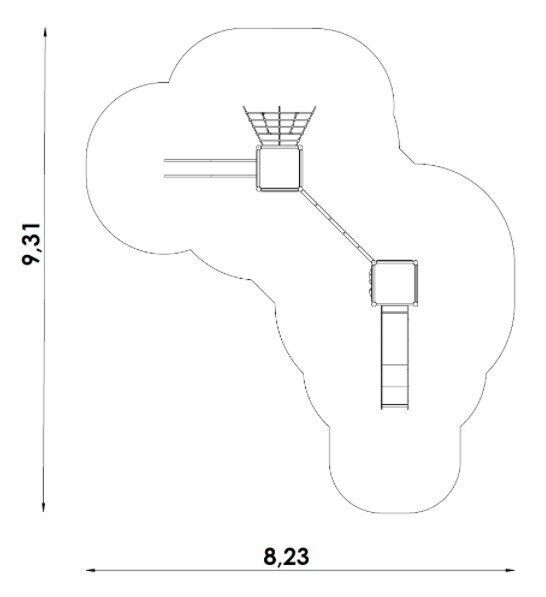 Toboggan avec jeux éducatifs pour aire de jeux, conforme EN1176 - Référence BT11627_2