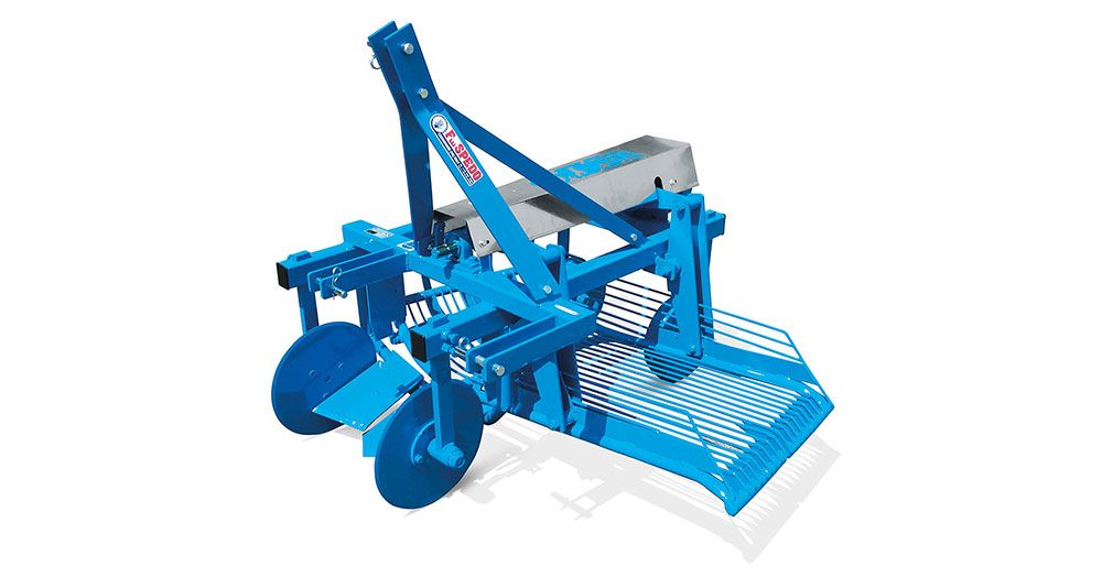 Machine de récolte de pommes de terre avec grilles à oscillation transversale