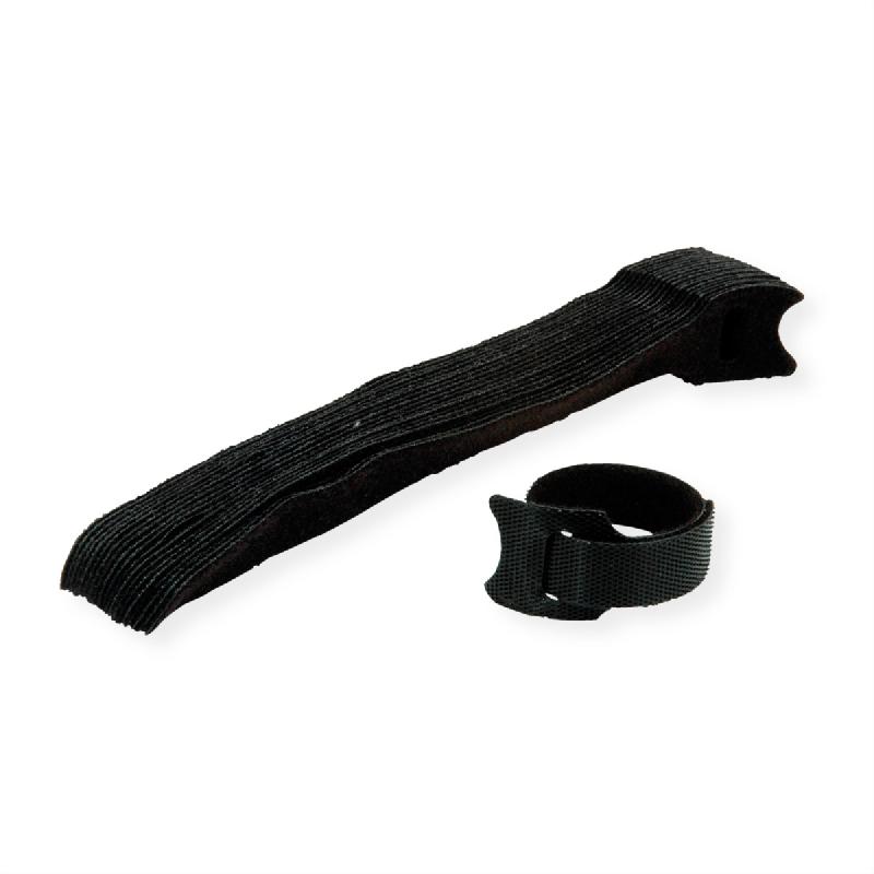 VALUE Bande auto-agrippante avec languette, par 20, noir, 15 cm_2