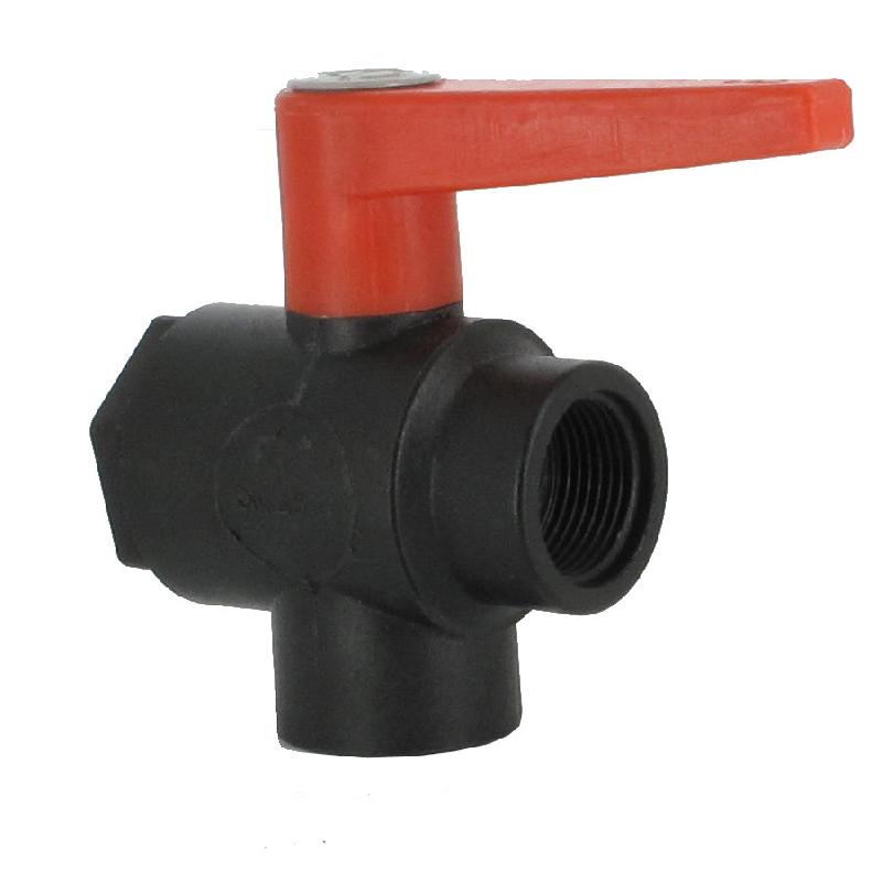 Vanne à bille PPG 3 voies - Sortie Femelle 1/2