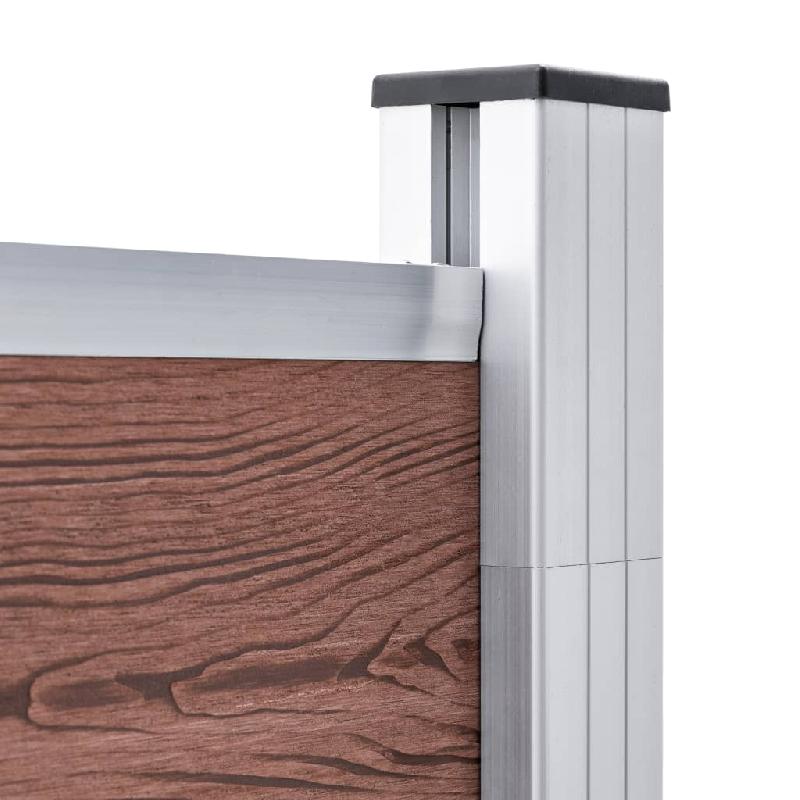 Vidaxl clôture de jardin wpc 180x186 cm marron 49066_2