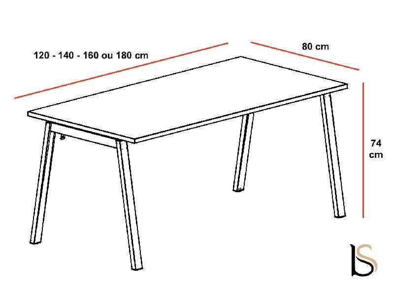 Bureau individuel Cosy Wood - 180, Blanc_2