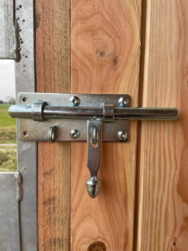 Porte double battants LCI Cheval - bois Douglas - finition métal galva ou noir époxy_2