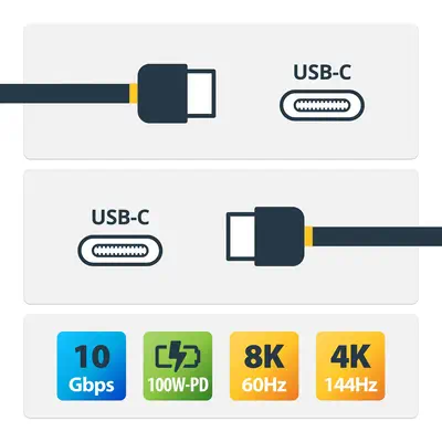StarTech Cble USB-C de 1m, USB 10Gbps, 100W (5A_2