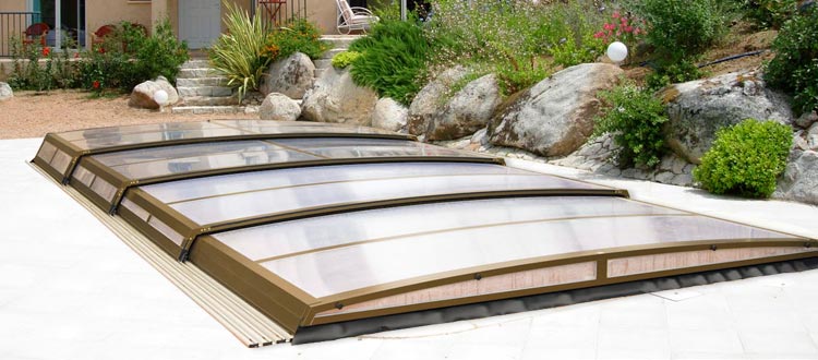 Abri piscine bas Aurora / télescopique / en aluminium et polycarbonate_2