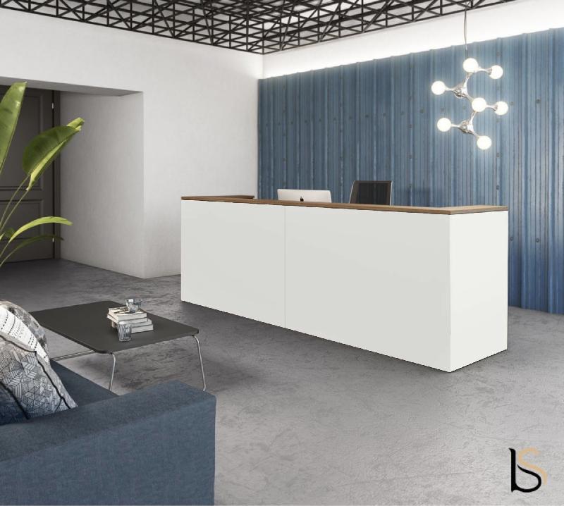 Bureau d'accueil Delta monocolor - Mobel Linea - Blanc_0