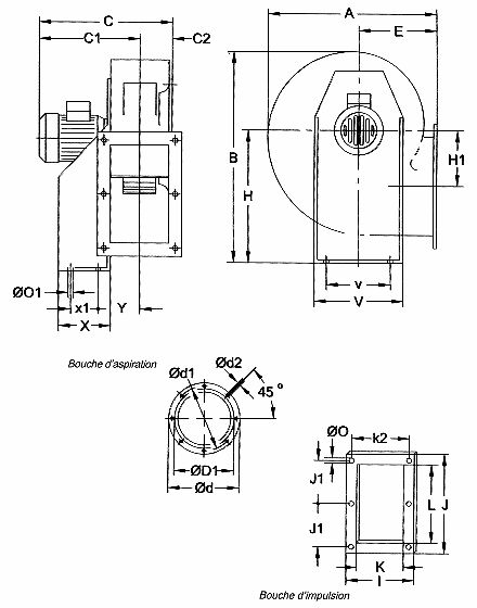Cmp-1025-2t-3/atex - ventilateur centrifuge ATEX - Récirculation - 2880 tr/min - 2520 m³/h_2
