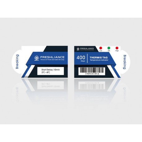 THERMIS TAG 1 - Indicateur de température électronique usage unique - Précision ± 0.5°C, alarme visuelle programmable, étanche IP68_2