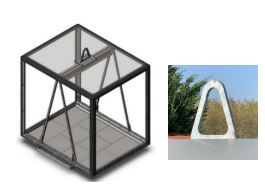 Colonne robuste et écologique en bois lasuré pour tri des emballages