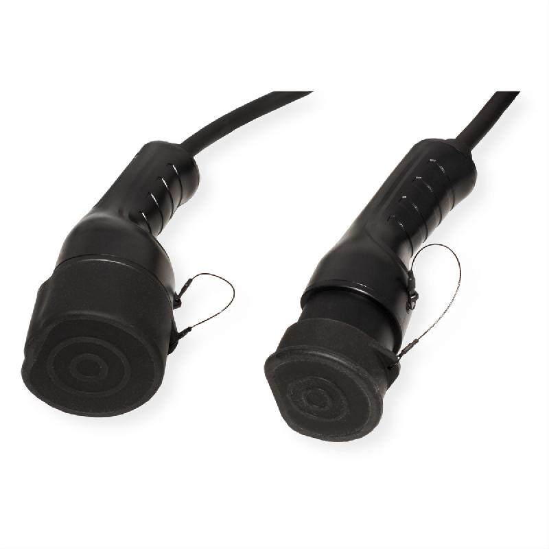 ROLINE Câble de recharge VE type2, 1-Phase, 250VAC (1P+N+E), 32 A, 7,4 kW, spirale (max. 3m)_2