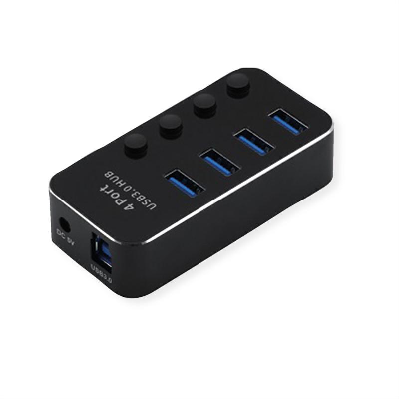 ROLINE Hub Notebook USB 3.2 Gen 1, 4 ports, noir_2