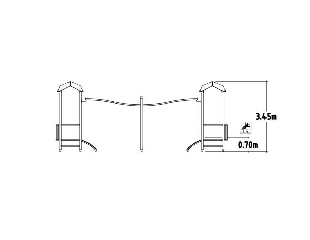 Structure multi-jeux pour enfants 5 à 12 ans - UniPlay Zippie 8071070 - Hags - Poteaux bois et panneaux acier_2