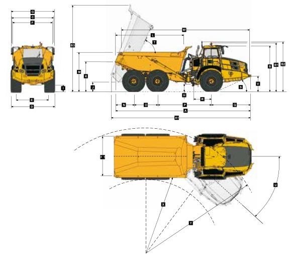 B40E Tombereaux Articulés - Bell - 39 000 kg - Puissance 380 kW - Capacité 24 m3_2