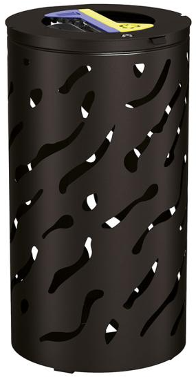 Corbeille Venise tri sélectif 2 flux - Ø450 x Hauteur 845 mm - 2 sacs de 60L - Acier et tôle_2