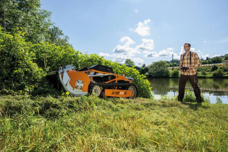 Robot debroussailleur à chenilles - Pour broyeurs à fléaux - AS 1000 Ovis RC - radiocommandée - Du PRO pour les PRO - 419 kg - hauteur totale 69 cm_2