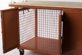 Table aspirante grûtable - Châssis acier laqué, potence réglable, et coffres de rangement intégrés_2