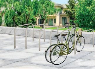 Arceaux vélos Andria - Citynox - diamètre 48 mm - hauteur 1200 mm - fixations à sceller ou sur platine_2