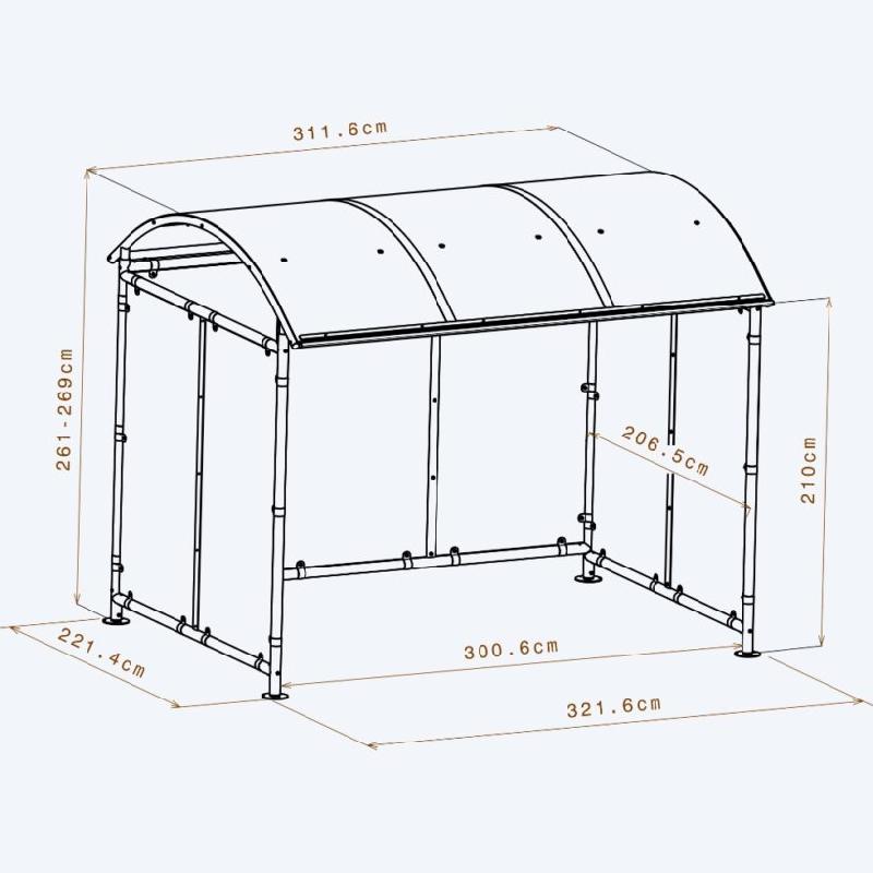Abri sécurisé Dôme Livré avec un panneau solaire + spot (détecteur de présence uniquement la nuit)_2