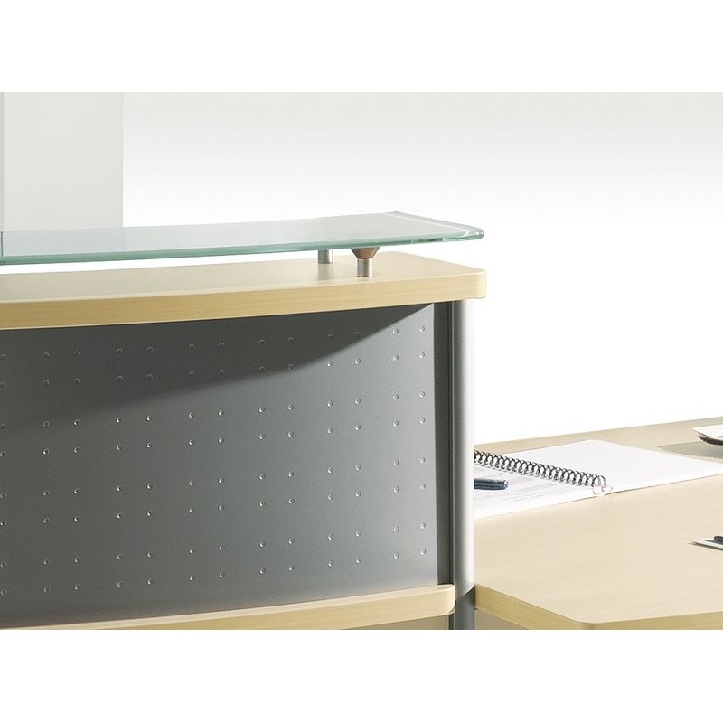 Banque d'accueil OBADE - Forme en S - Référence OBADE1670 - Fabricant CLEN - Stratifié poirier du Calvados_2