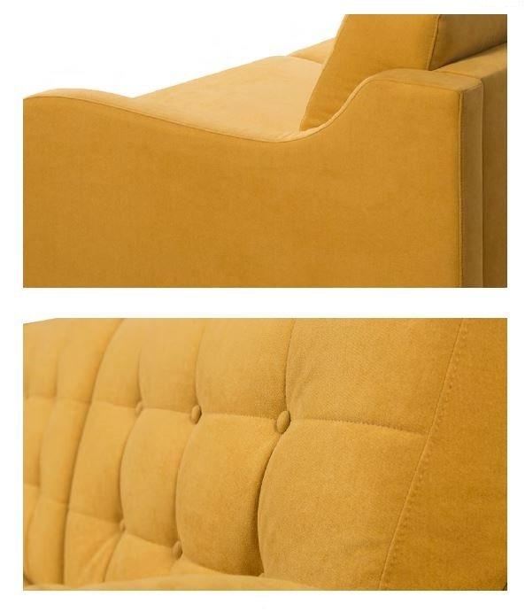 Canapé convertible express POL 160x190 cm - dossier capitonné - tissu personnalisable - matelas 13 cm - ouverture rapide_2