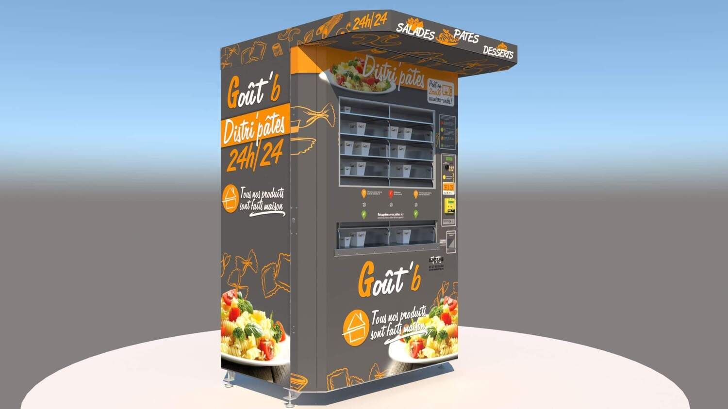 Distributeurs de produits frais extérieur avec casiers réfrigérés idéaux pour viandes, charcuteries artisanales et produits traiteurs_2