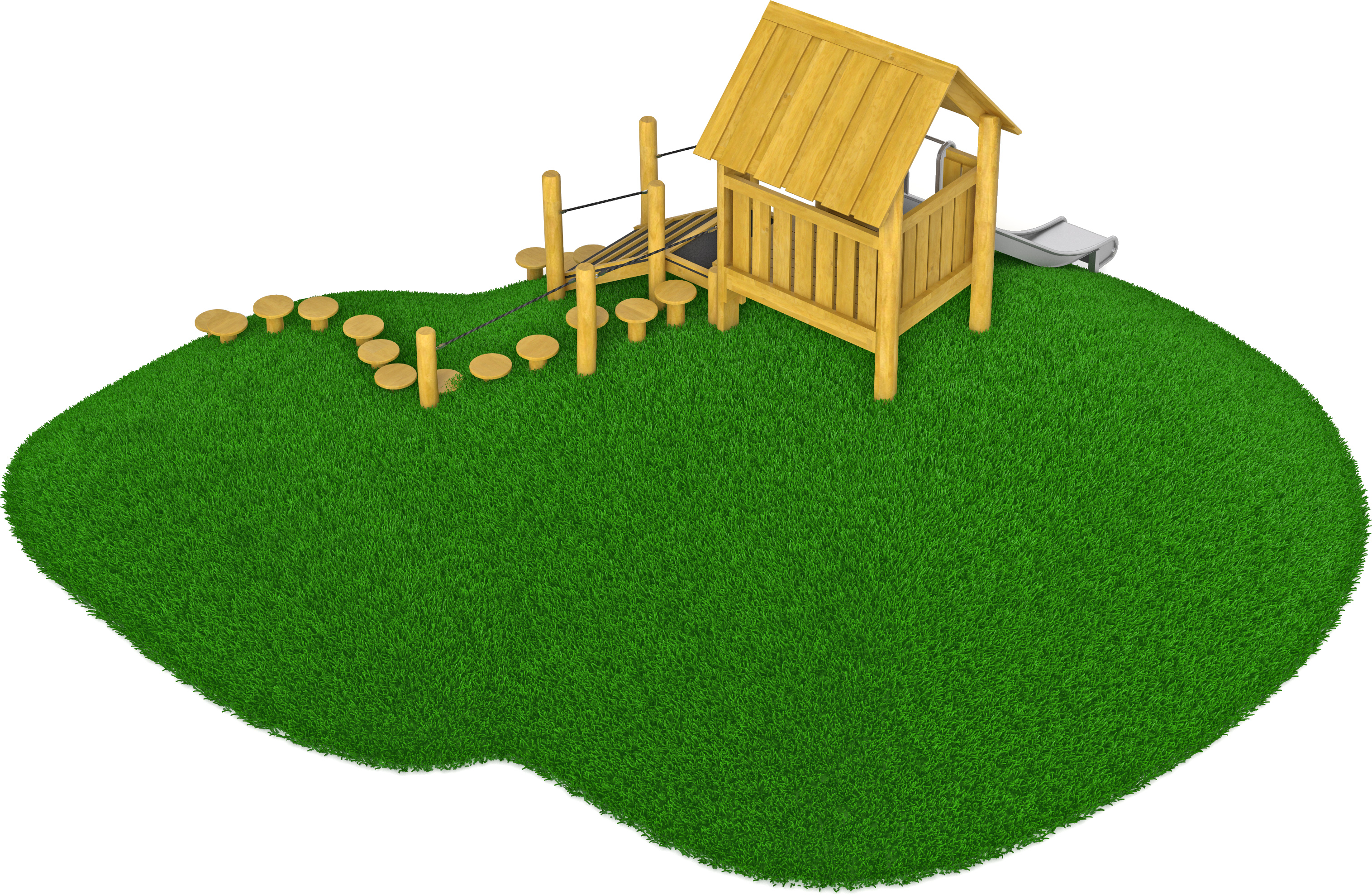 Maisonnette structure multifonctions en robinier - Imperia réf-8045591 - Hags - Tranche d'âge 3-12 ans_2