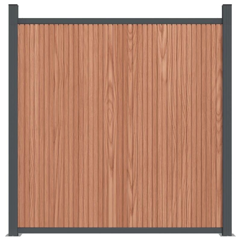 Vidaxl panneau de clôture marron 180x186 cm wpc 4003981_2