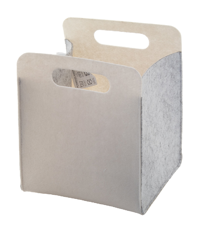 Organisateur de bureau en feutre RPET - impression quadri personnalisée avec poignées découpées_2