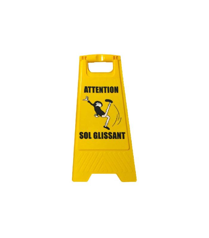 Chevalet de signalisation - attention sol glissant - lot de 3 - BCS-YELLOW-GX3_2