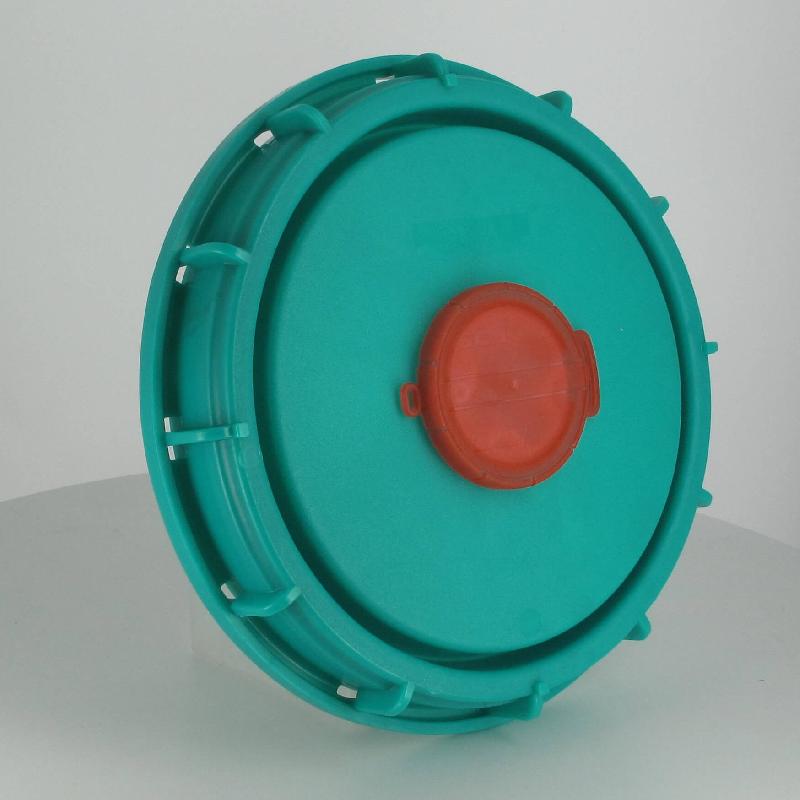 Couvercle Schütz Ø220 vert agréé FDA + bonde 2