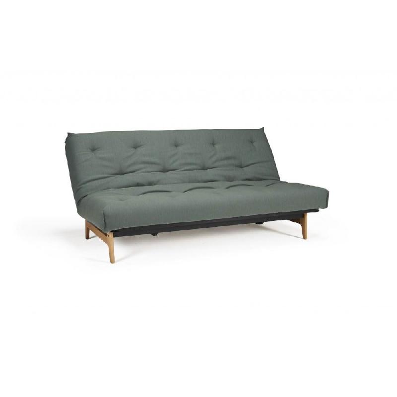 Canapé convertible design Aslak 140x200 cm - Capitonné tissu Elegance Green - Innovation Living_2
