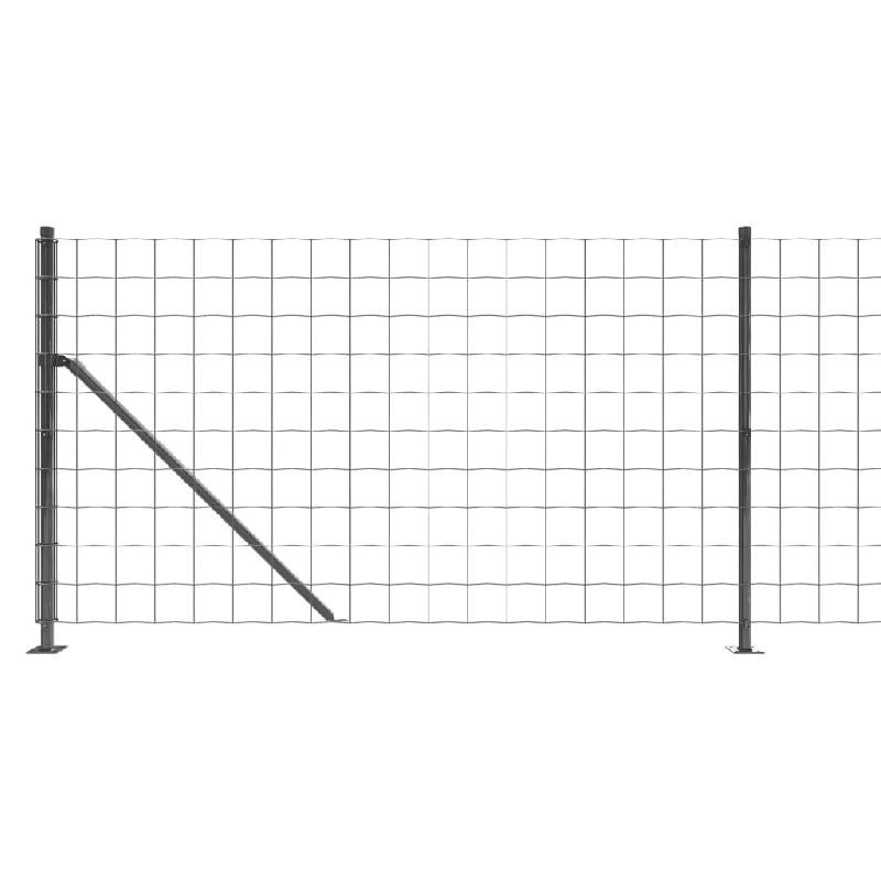 Vidaxl clôture en treillis métallique avec bride anthracite 0,8x25 m 154328_2