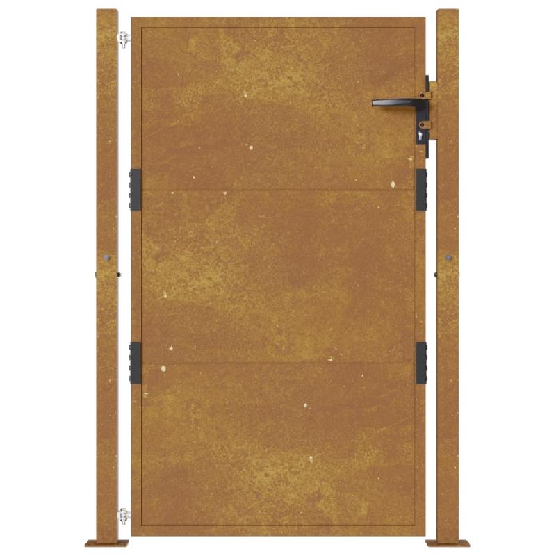 Vidaxl portail de jardin 105x130 cm acier corten 153204_2
