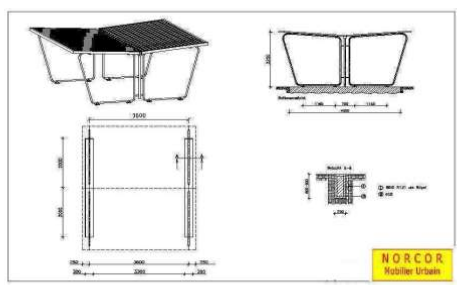 Abri vélo ouvert 5e / toiture en bac acier_2