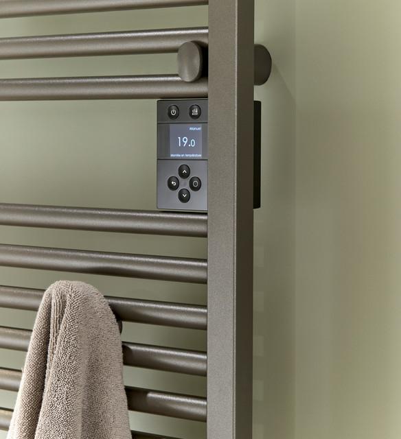Radiateur sèche-serviettes connecté Doris avec soufflerie étroit 1500W Anthracite - Atlantic - 851288_2