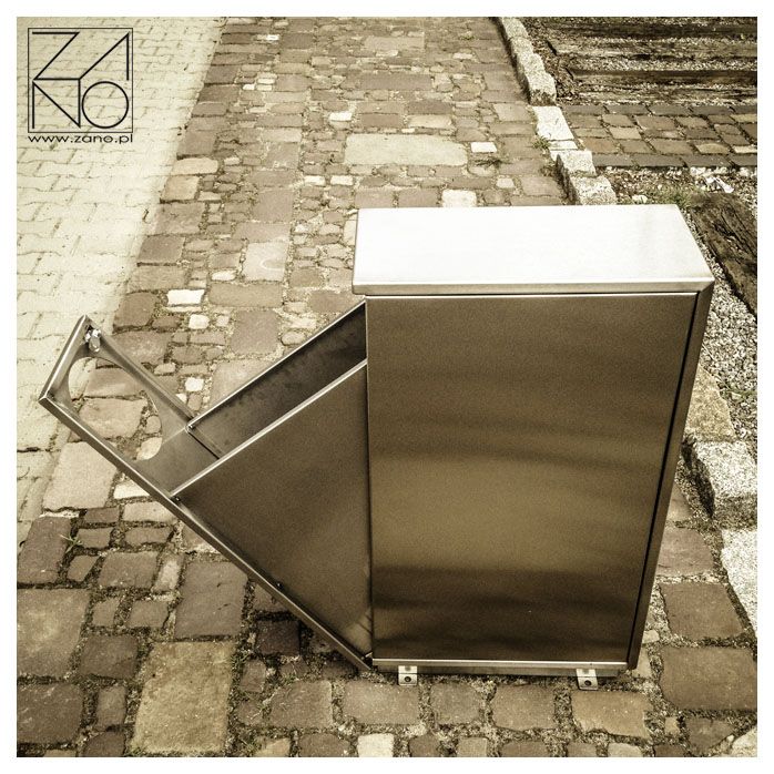 Poubelle urbaine Norvik 03.067 - Zano - 45L - inox brossé, résistante et design_2