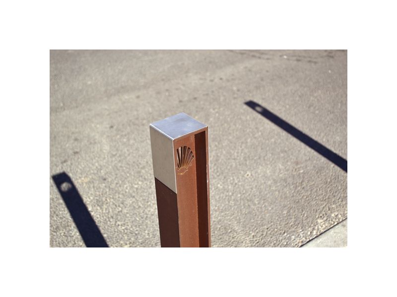 Potelets fixes Pot6000 - Urban'nt - Acier motif Merelle - Hauteur 1000 mm hors-sol_2