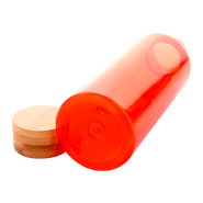 Bouteille en RPET - 500 ml avec couvercle en bambou - Sans BPA - Couleur rouge_2