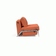 INNOVATION LIVING - Fauteuil design convertible Cubed 02 Alu 200x90cm - Tissu rouille Argus_2